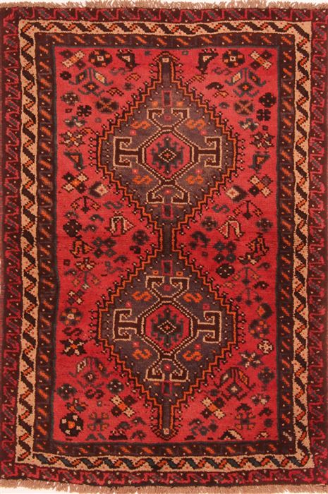 Shiraz Red Hand Knotted 33 X 50  Area Rug 100-24304 Image 0