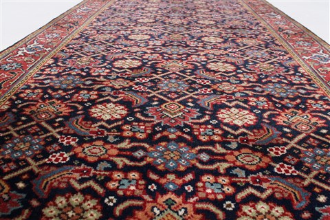 Herati Blue Runner Hand Knotted 27 X 80 Area Rug 250-24305 Image 1