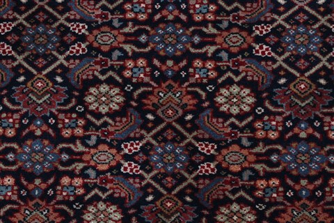 Herati Blue Runner Hand Knotted 27 X 80 Area Rug 250-24305 Image 3
