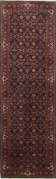 Herati Blue Runner Hand Knotted 27 X 80 Area Rug 250-24305 Image 0