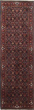 Indian Herati Blue Runner 6 to 9 ft Wool Carpet 24305