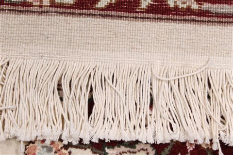 Tabriz Beige Runner Hand Knotted 26 X 80  Area Rug 250-24306 Image 3