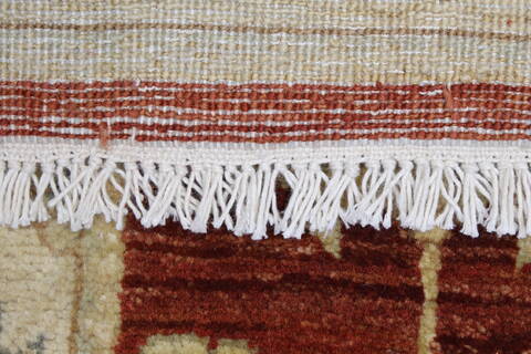 Ziegler Brown Runner Hand Knotted 25 X 83  Area Rug 250-24307 Image 2
