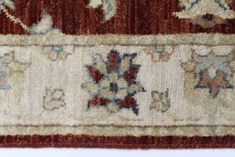 Ziegler Brown Runner Hand Knotted 25 X 83  Area Rug 250-24307 Image 4