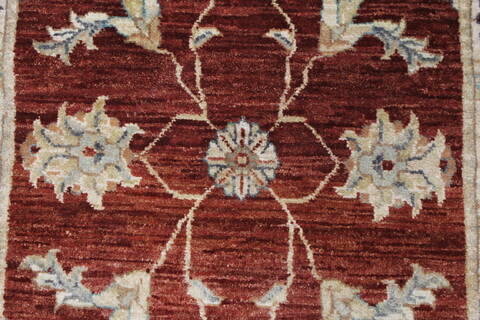 Ziegler Brown Runner Hand Knotted 25 X 83  Area Rug 250-24307 Image 5