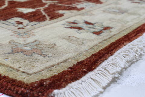 Ziegler Brown Runner Hand Knotted 25 X 83  Area Rug 250-24307 Image 7