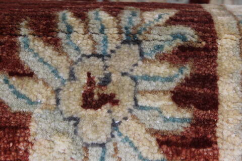 Ziegler Brown Runner Hand Knotted 25 X 83  Area Rug 250-24307 Image 9