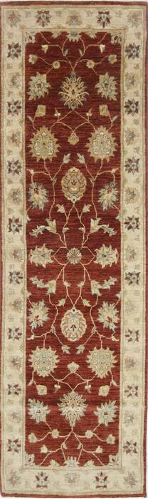 Ziegler Brown Runner Hand Knotted 25 X 83  Area Rug 250-24307 Image 0