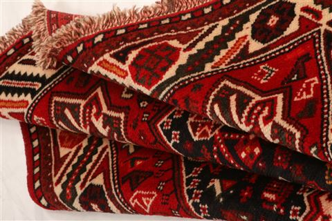 Shiraz Red Hand Knotted 37 X 52  Area Rug 253-24312 Image 4