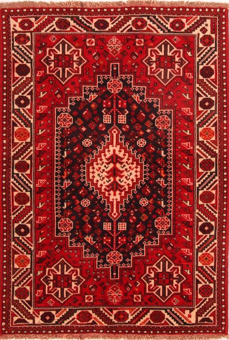 Shiraz Red Hand Knotted 37 X 52  Area Rug 253-24312 Image 0