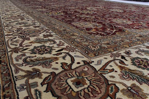 Tabriz Red Hand Knotted 118 X 153 Area Rug 250-24313 Image 12