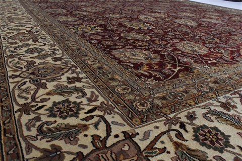Tabriz Red Hand Knotted 118 X 153 Area Rug 250-24313 Image 13