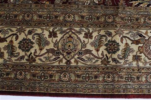 Tabriz Red Hand Knotted 118 X 153 Area Rug 250-24313 Image 1
