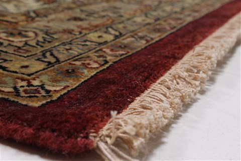 Tabriz Red Hand Knotted 118 X 153 Area Rug 250-24313 Image 4