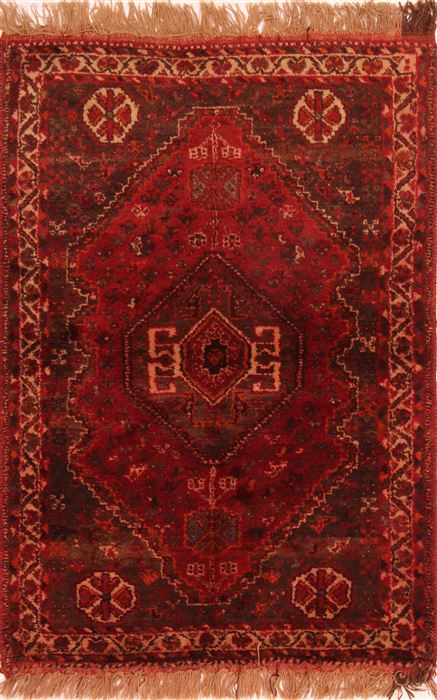 Shiraz Red Hand Knotted 38 X 55  Area Rug 100-24316 Image 0