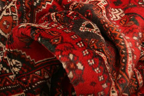 Shiraz Red Hand Knotted 411 X 68  Area Rug 253-24323 Image 2