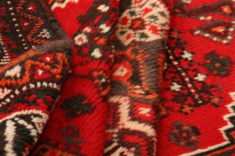 Shiraz Red Hand Knotted 411 X 68  Area Rug 253-24323 Image 3