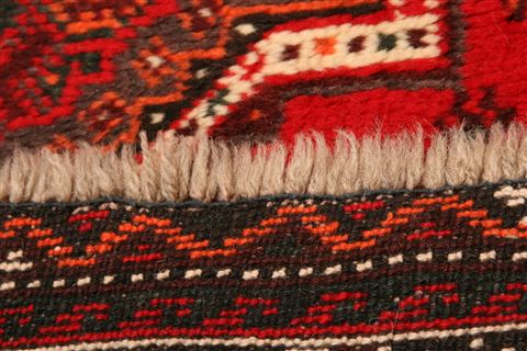 Shiraz Red Hand Knotted 411 X 68  Area Rug 253-24323 Image 6