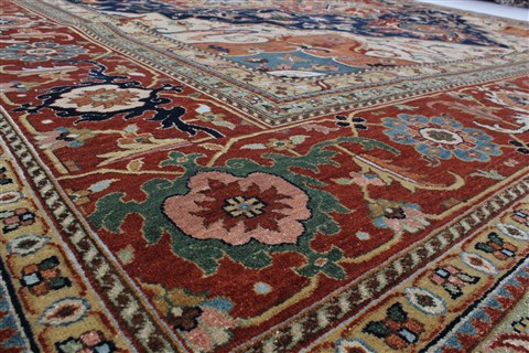 Serapi Blue Hand Knotted 1311 X 162 Area Rug 250-24324 Image 5