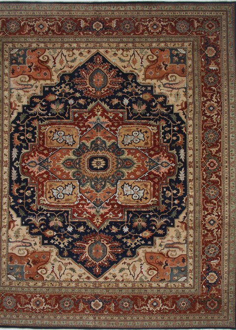 Serapi Blue Hand Knotted 1311 X 162 Area Rug 250-24324 Image 0