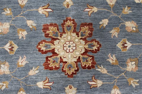 Pishavar Blue Hand Knotted 1110 X 153 Area Rug 250-24327 Image 1