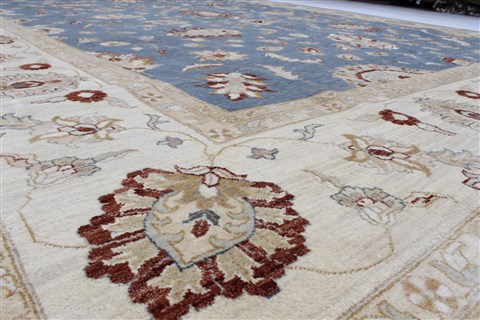 Pishavar Blue Hand Knotted 1110 X 153 Area Rug 250-24327 Image 5