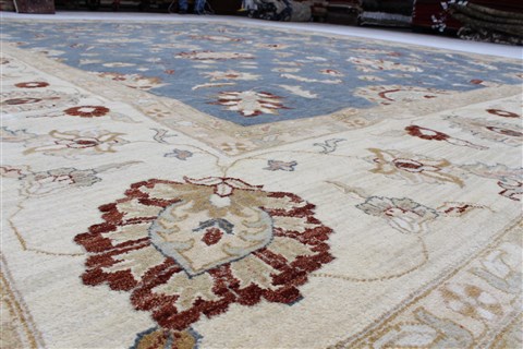 Pishavar Blue Hand Knotted 1110 X 153 Area Rug 250-24327 Image 6