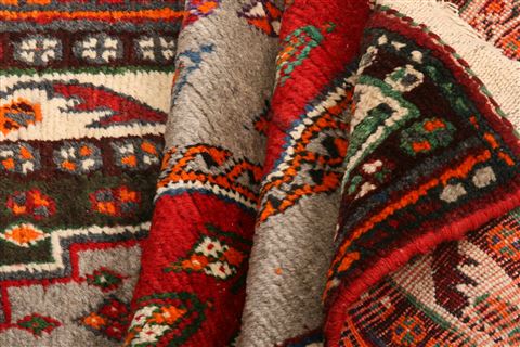 Gabbeh Red Hand Knotted 39 X 66 Area Rug 100-24333 Image 3