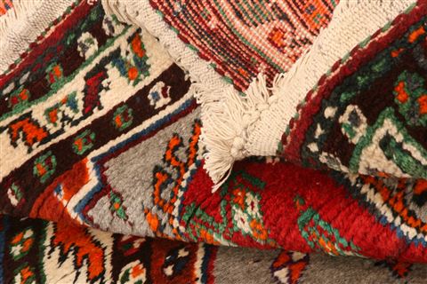 Gabbeh Red Hand Knotted 39 X 66 Area Rug 100-24333 Image 4