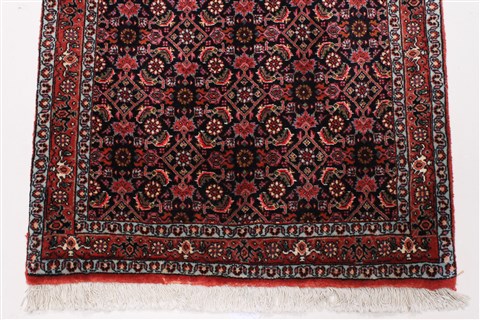 Bidjar Blue Runner Hand Knotted 24 X 65 Area Rug 250-24334 Image 2