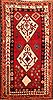 Gabbeh Red Hand Knotted 33 X 64  Area Rug 100-24338 Thumb 0