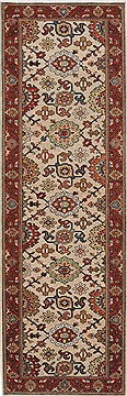 Serapi Beige Runner Hand Knotted 2'6" X 7'9"  Area Rug 250-24341