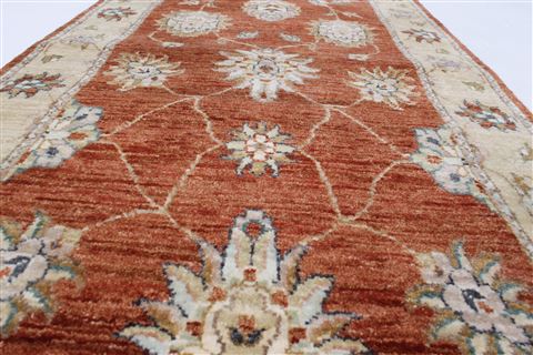 Ziegler Brown Runner Hand Knotted 25 X 85  Area Rug 250-24343 Image 1