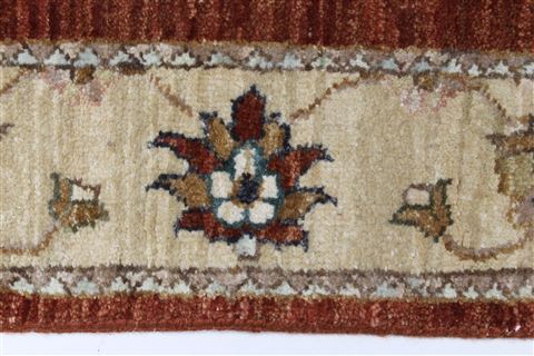 Ziegler Brown Runner Hand Knotted 25 X 85  Area Rug 250-24343 Image 2