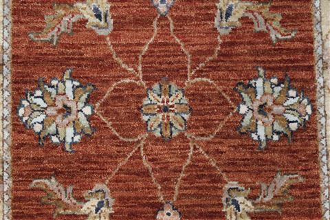 Ziegler Brown Runner Hand Knotted 25 X 85  Area Rug 250-24343 Image 3