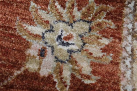 Ziegler Brown Runner Hand Knotted 25 X 85  Area Rug 250-24343 Image 6