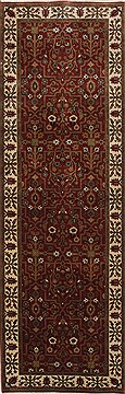 Indian Agra Brown Runner 6 to 9 ft Wool Carpet 24346
