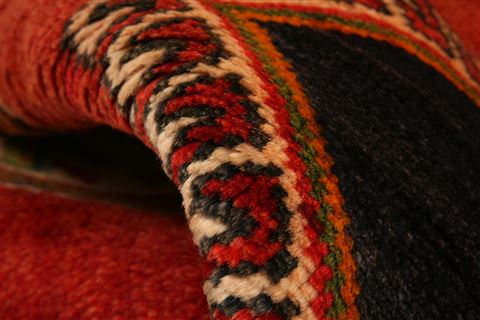 Gabbeh Red Hand Knotted 45 X 610 Area Rug 100-24351 Image 1