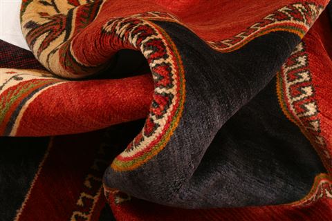 Gabbeh Red Hand Knotted 45 X 610 Area Rug 100-24351 Image 2