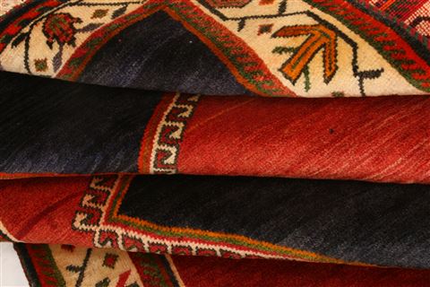 Gabbeh Red Hand Knotted 45 X 610 Area Rug 100-24351 Image 5