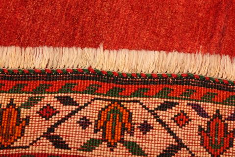 Gabbeh Red Hand Knotted 45 X 610 Area Rug 100-24351 Image 8