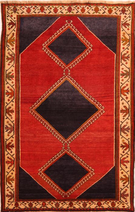 Gabbeh Red Hand Knotted 45 X 610 Area Rug 100-24351 Image 0