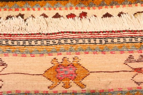 Gabbeh Red Hand Knotted 49 X 73 Area Rug 100-24358 Image 3