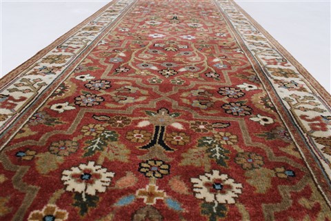 Karajeh Brown Runner Hand Knotted 20 X 78 Area Rug 250-24359 Image 11