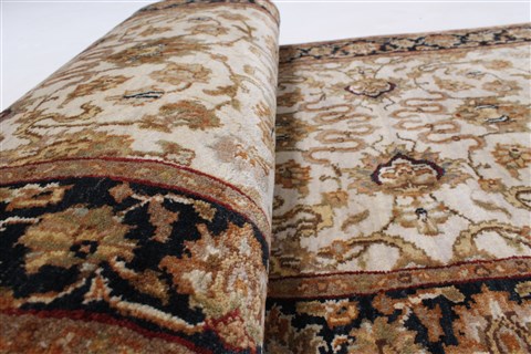 Kashan Beige Runner Hand Knotted 26 X 711 Area Rug 250-24360 Image 10
