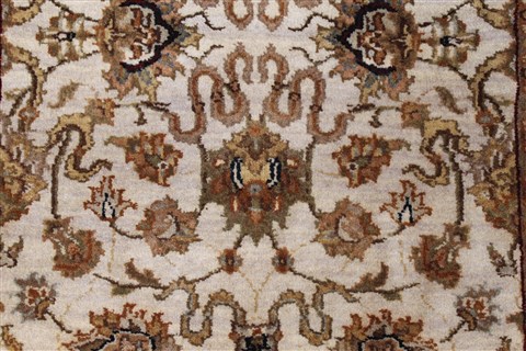 Kashan Beige Runner Hand Knotted 26 X 711 Area Rug 250-24360 Image 3