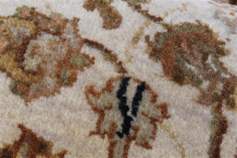 Kashan Beige Runner Hand Knotted 26 X 711 Area Rug 250-24360 Image 6