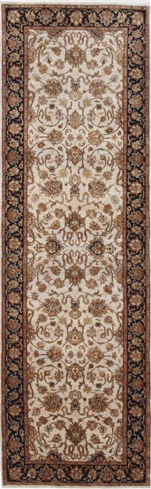 Kashan Beige Runner Hand Knotted 26 X 711 Area Rug 250-24360 Image 0