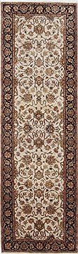 Kashan Beige Runner Hand Knotted 2'6" X 7'11"  Area Rug 250-24360