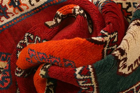 Gabbeh Red Hand Knotted 35 X 58 Area Rug 100-24363 Image 3